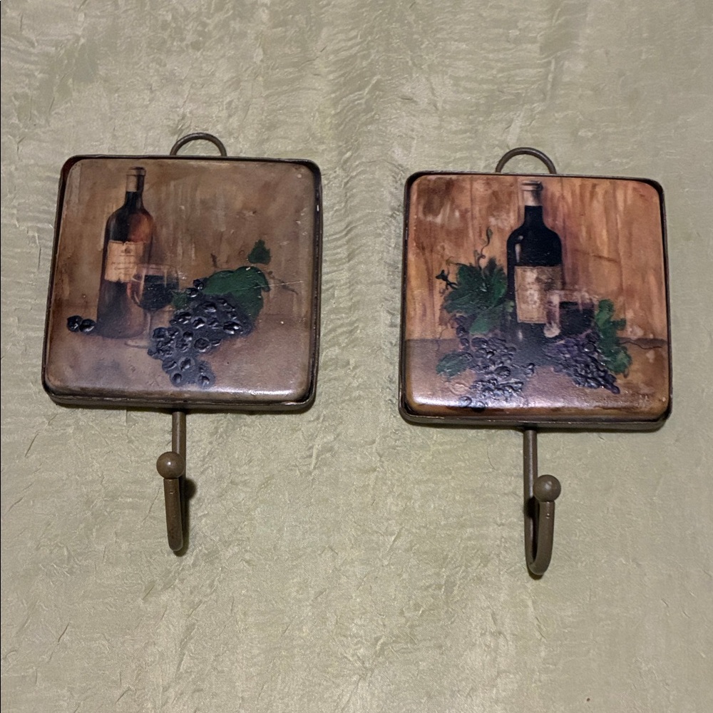Rustic Wine Bottle Wall Hooks